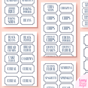 Kitchen Pantry Labels Printable