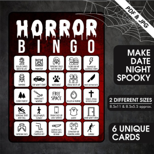 Printable Horror Movie Bingo