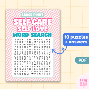 Self-Care & Slow Living Word Search Puzzle