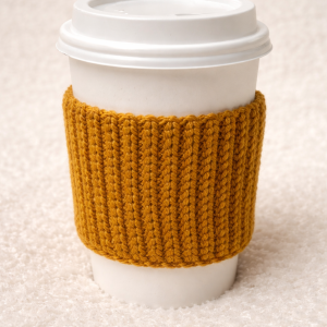 Honey Gold Knitted Coffee Cup Coozie