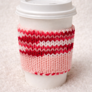 Pink Ombre Knitted Coffee Cup Cozie